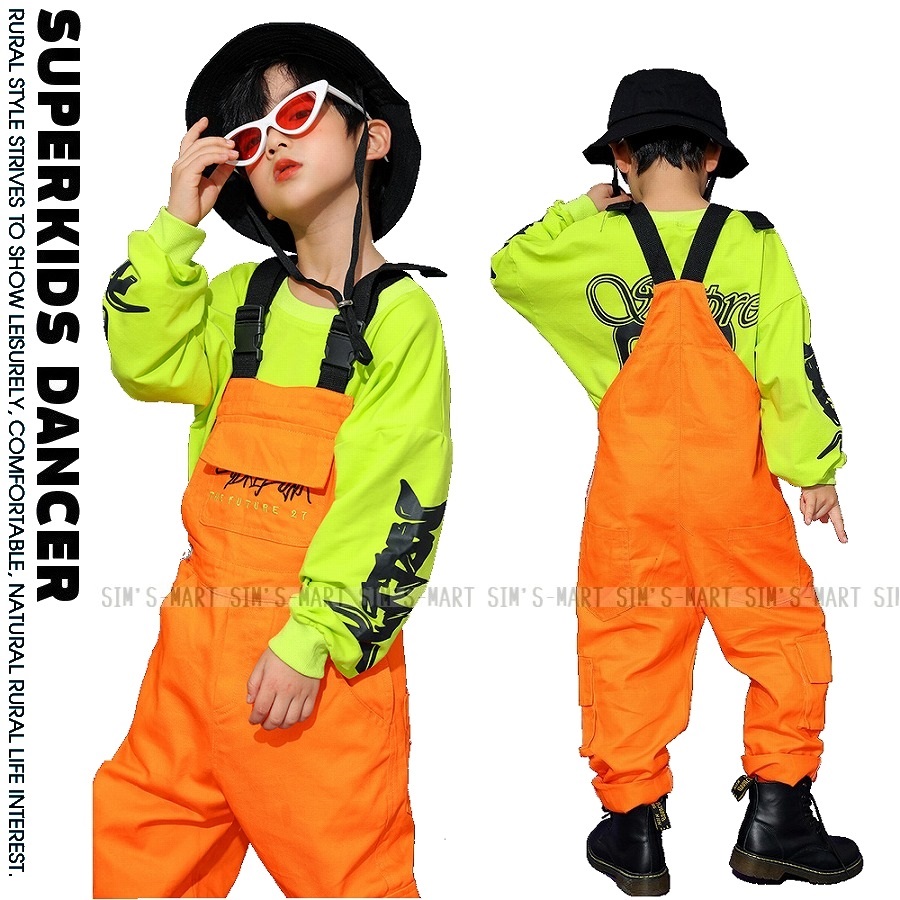 楽天市場】オーバーオール キッズダンス衣装 ヒップホップ