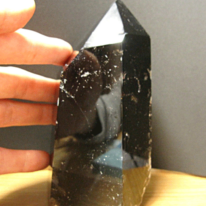 楽天市場】【天然石 ポイント 六角柱】モリオン / 黒水晶 /置物 風水