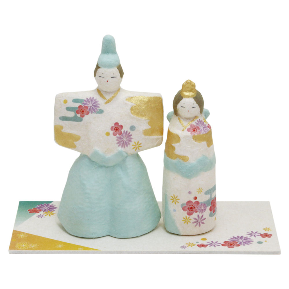 楽天市場】雛人形 ちぎり和紙 遥花(はるか)立雛 大 敷物付手作り和紙