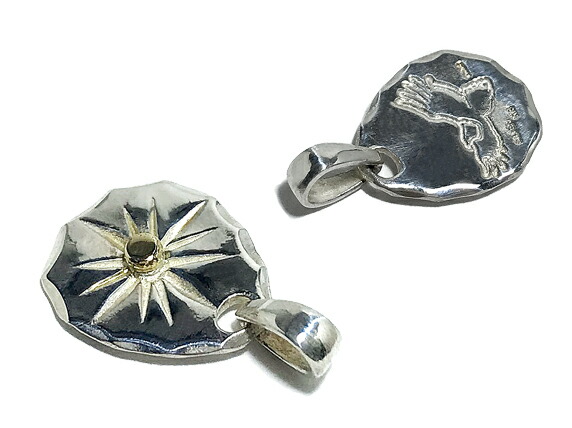 楽天市場】K18太陽 シルバーペンダントトップ メタルトップ シルバー