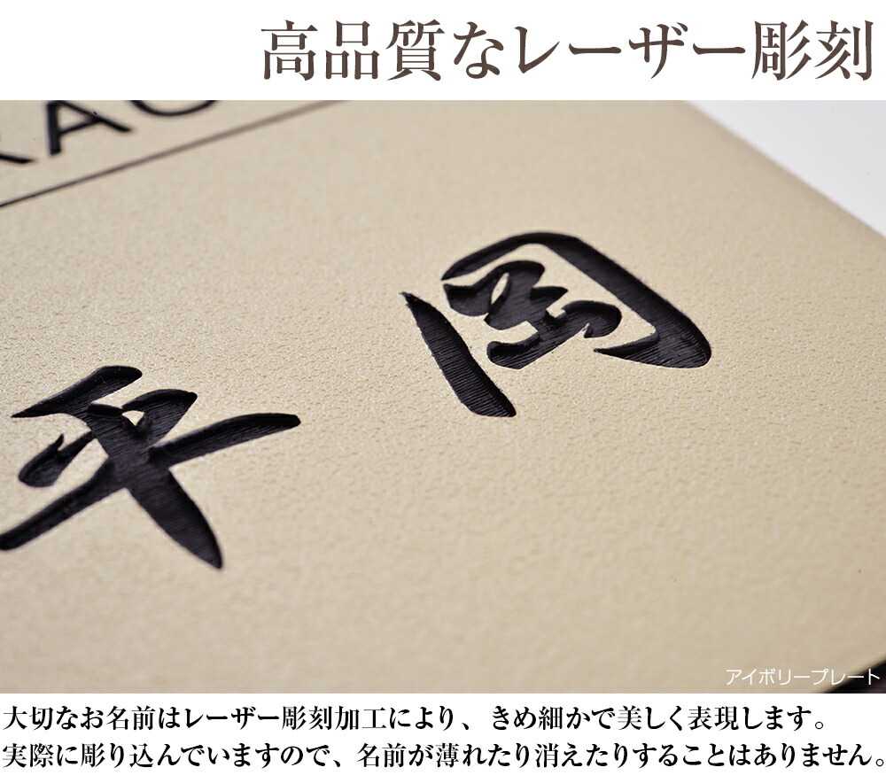 楽天市場】【マラソン中P5倍】【3年保証】1216表札 サイズ 120mm×160mm