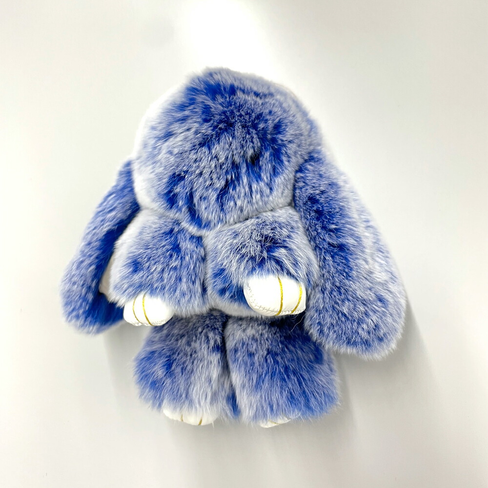 楽天市場】ラビットファー うさぎ チャーム キーホルダー ［ レッキス