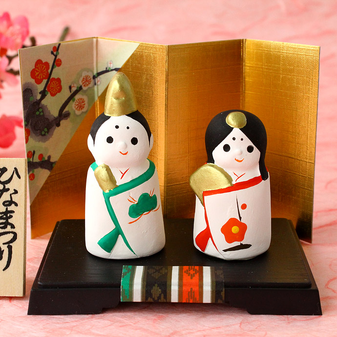 楽天市場】【在庫限り】【1組】瀬戸焼 昭峰窯 平安 立雛 日本製 陶器