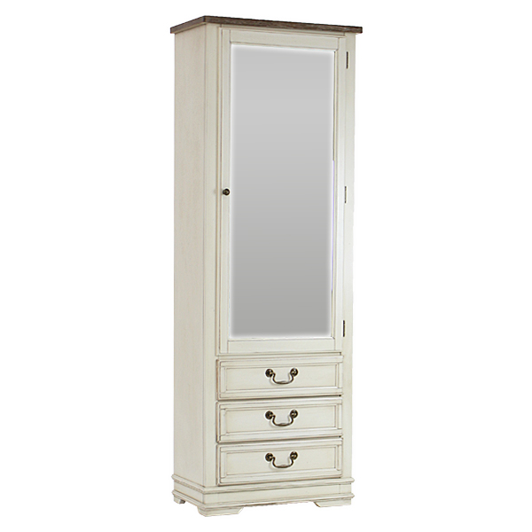 楽天市場】送料無料 新品 アンティーク調 ミラー付きキャビネット W約