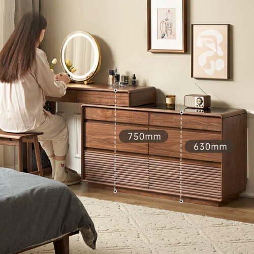 楽天市場】ドレッサー キャビネット 収納ラック 収納チェスト デスク