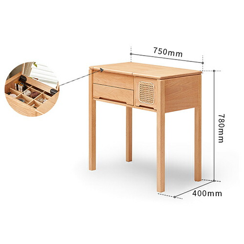 楽天市場】ドレッサー 化粧台 収納 一面ドレッサー 鏡台 メイク台