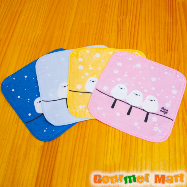 楽天市場】【送料無料】シマエナガ ミニハンカチタオル 4色の中からお