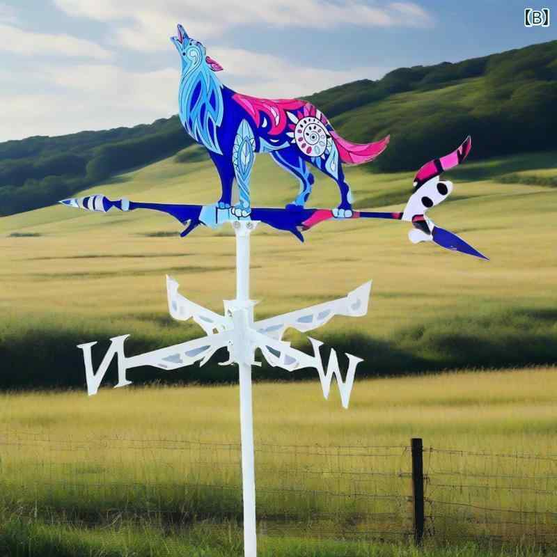 楽天市場】風向計 カラフル 雄鶏 ニワトリ 回転式 ロートアイアン製