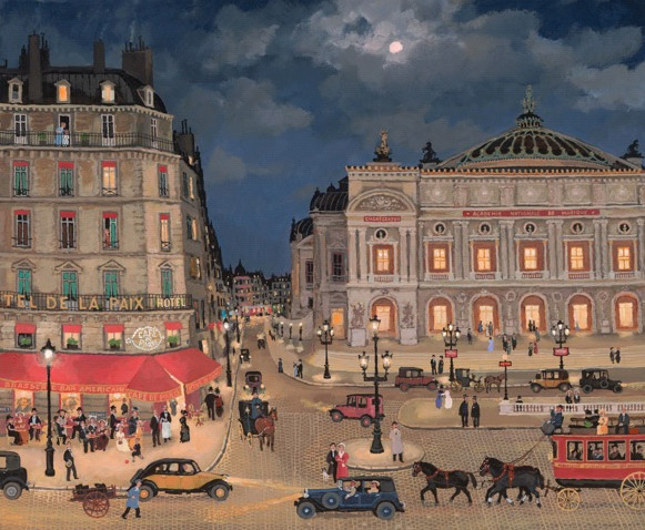 楽天市場】ミッシェル・ドラクロア「Cafe de la paix」額付版画作品