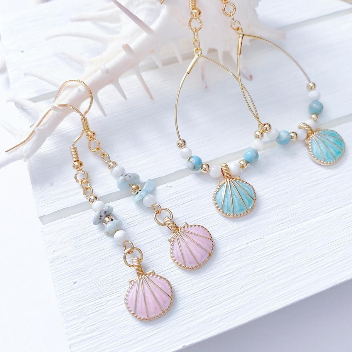 楽天市場】【チャーム】小さなシェル 5個セット パステルカラー マリン