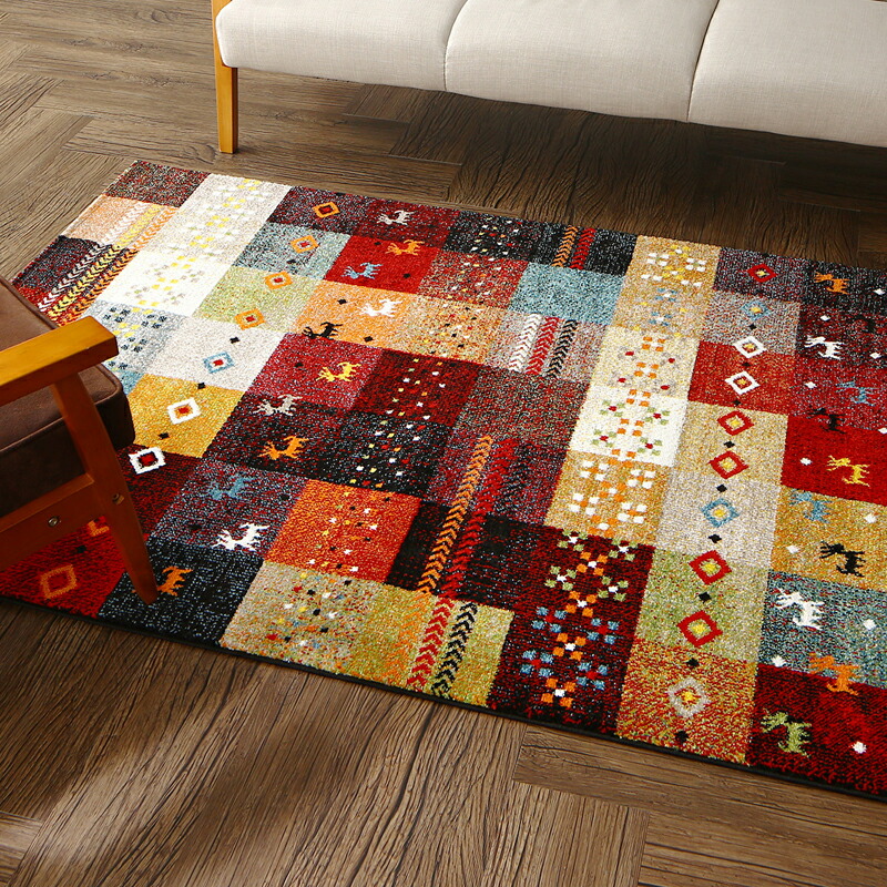 楽天市場】商品名 ラグ ELG ギャッベ デザインラグサイズ 幅190 奥行