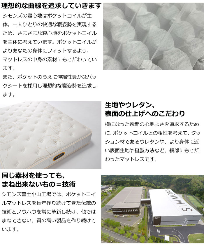 楽天市場】開梱設置配送 シモンズ マットレス プラッシュ ピロートップ