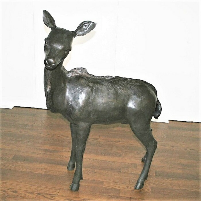 楽天市場】鹿 オブジェ ブロンズ象 置物 ペア 青銅 シカ 夫婦鹿 一対