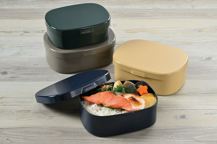 楽天市場】弁当箱”HAKOYA さっと洗えるお弁当箱L 900ml” ワンタッチ