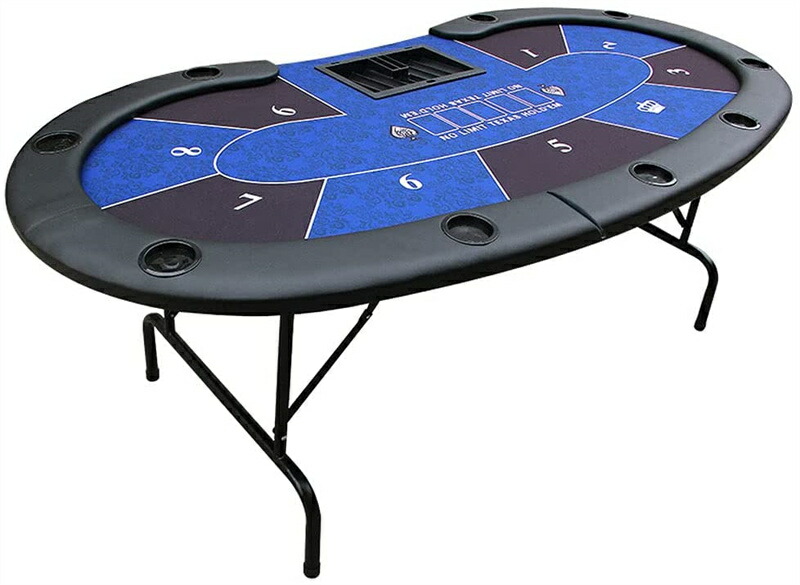楽天市場】折りたたみ式 ポーカーテーブル 9人用 楕円形 カップ