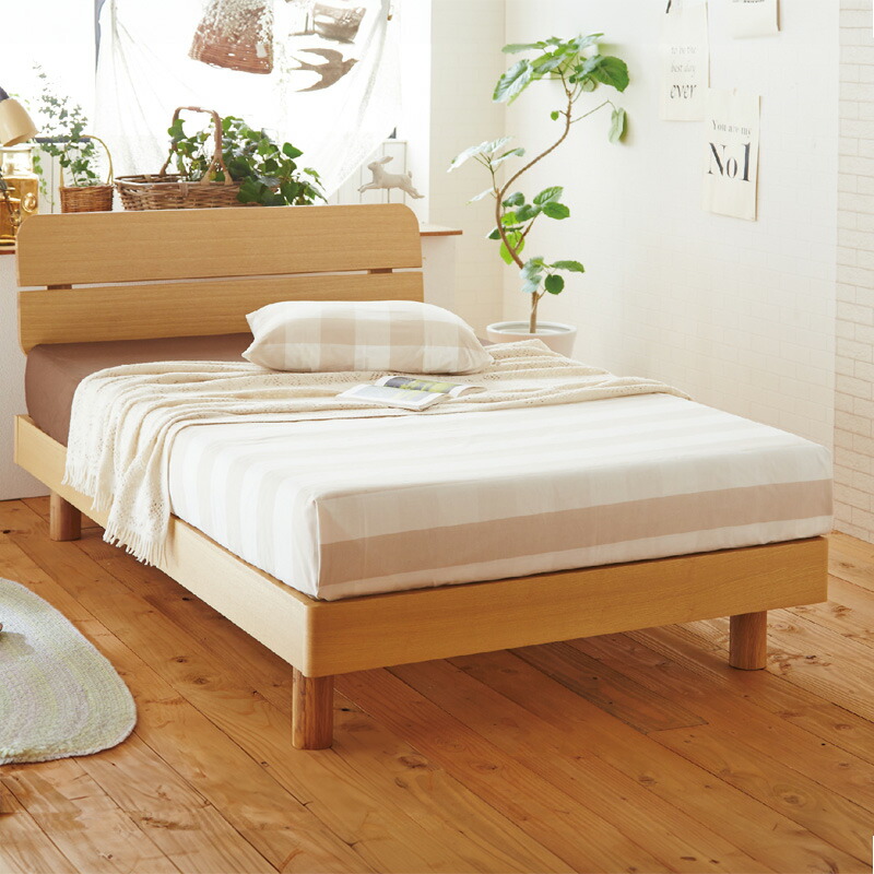 楽天市場】ベッドフレーム ヘッド付ベッドフレーム スノコタイプ