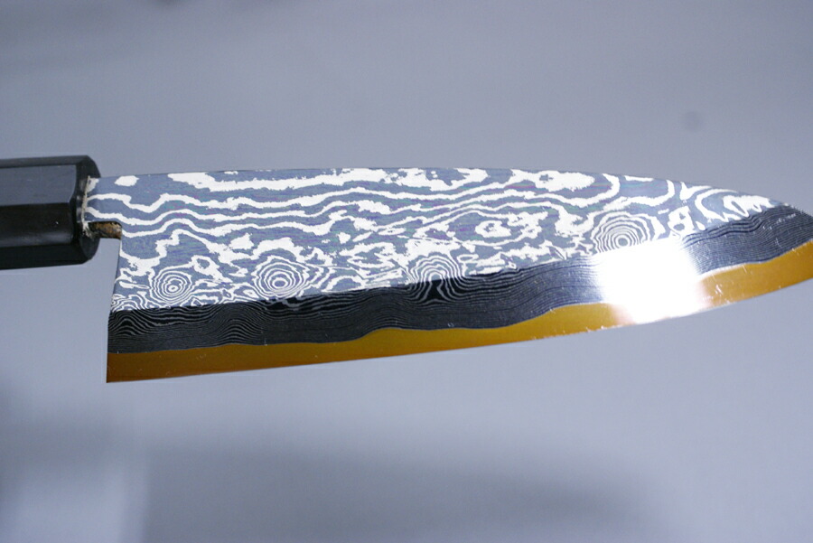 楽天市場】堺箱八 155mmダマスカス出刃包丁 青二鋼 伝統の堺包丁 青紙2