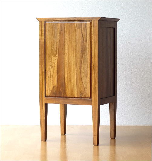 楽天市場】チーク無垢材 チェスト 木製 総無垢材 電話台 3段 収納家具