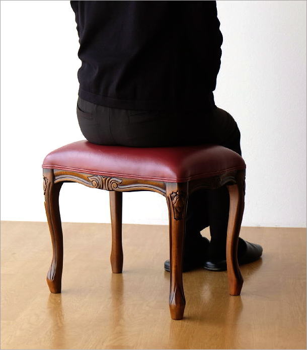 楽天市場】スツール 猫脚 アンティーク おしゃれ クッション 玄関 椅子