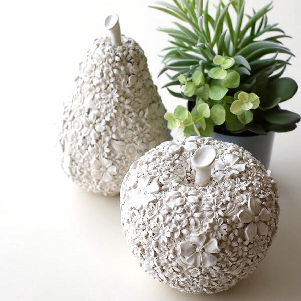 楽天市場】リンゴ 洋梨 置物 林檎 りんご アップル 洋ナシ オブジェ