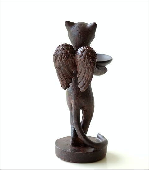 楽天市場】猫 置物 アンティーク 玄関 鍵置き トレイ かわいい