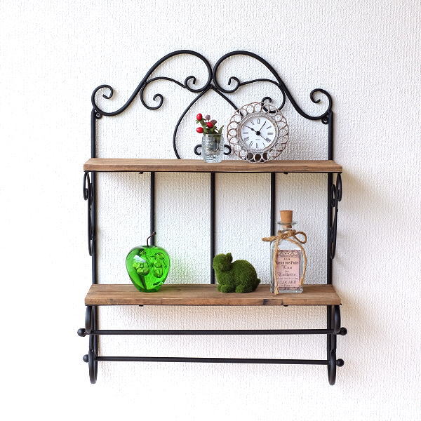 楽天市場】ウォールシェルフ アイアン おしゃれ アンティーク ウォール