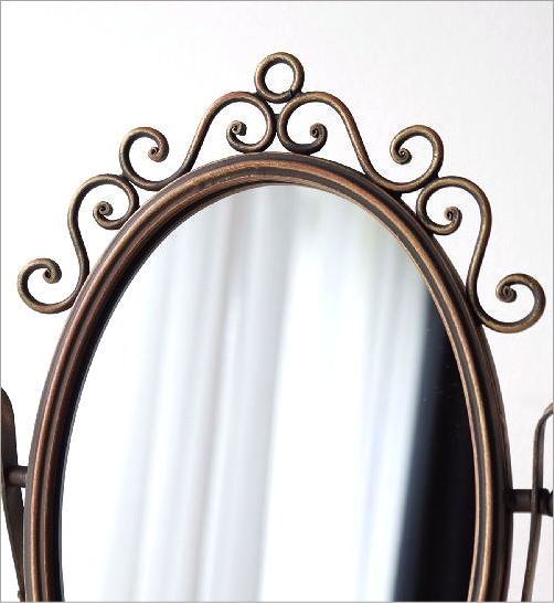 楽天市場】鏡 卓上ミラー シャビー デスクミラー レトロ アンティーク