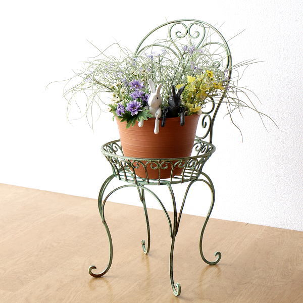 楽天市場】プランター おしゃれ アイアン チェアー型 椅子 イス