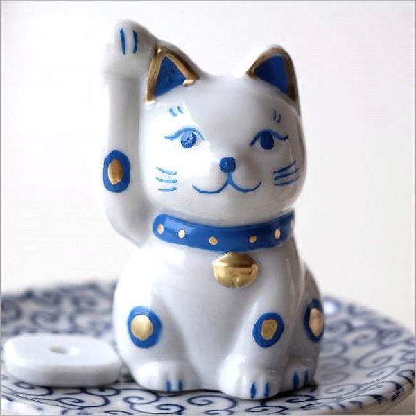 楽天市場】お香立て 香炉 陶磁器 おしゃれ ネコ ねこ かわいい 日本製