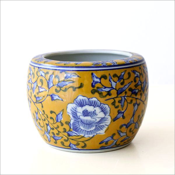 楽天市場】植木鉢 おしゃれ 陶器 火鉢 陶器鉢 メダカ鉢 金魚鉢 丸型