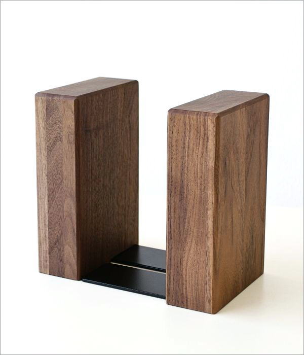 楽天市場】ブックエンド 木製 無垢 天然木 本立て ブックスタンド