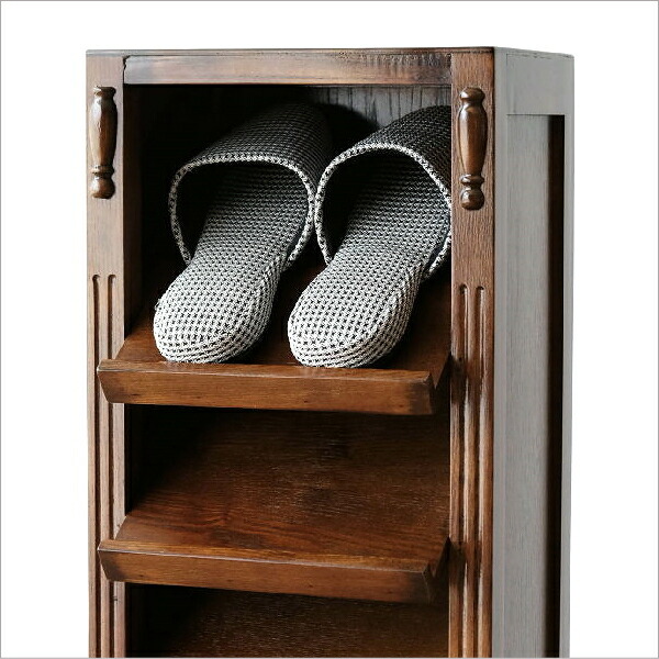 楽天市場】スリッパラック 木製 無垢材 おしゃれ 玄関 収納 天然木 5足