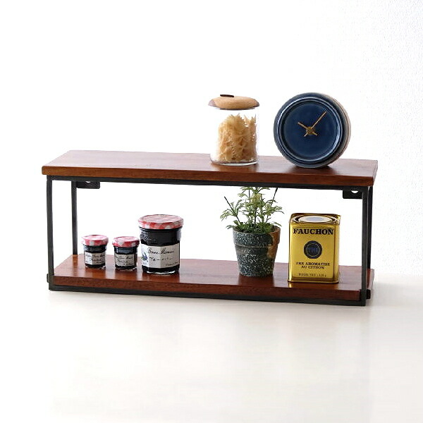 楽天市場】ウォールシェルフ 木製 アイアン アンティーク ウォール