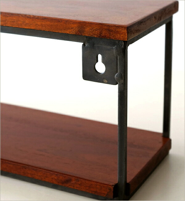 楽天市場】ウォールシェルフ 木製 アイアン アンティーク ウォール