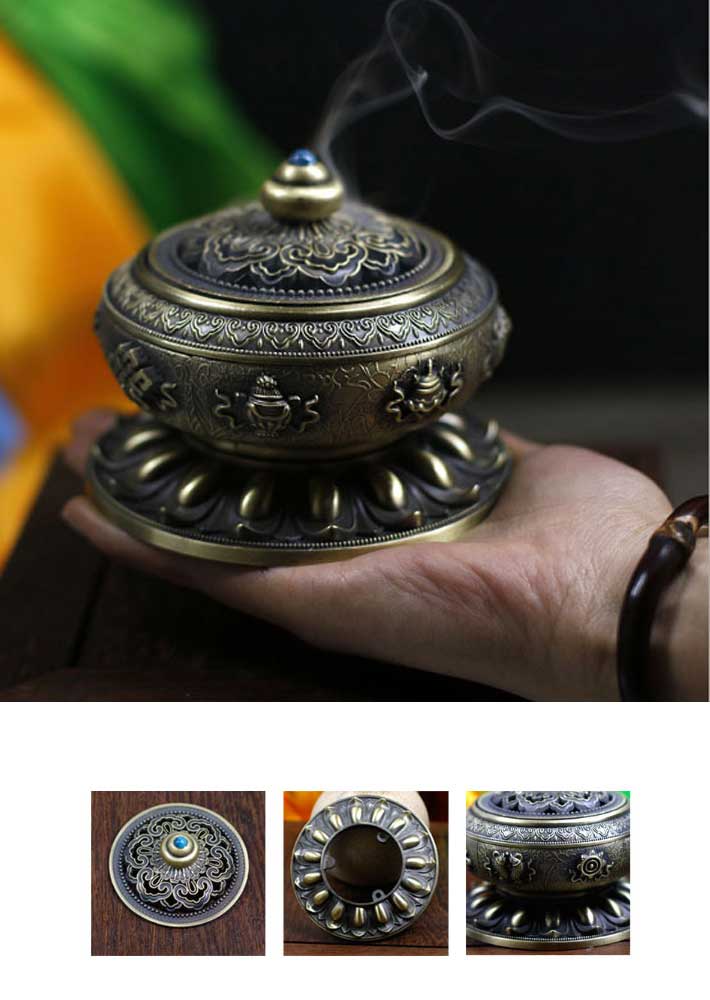 楽天市場】【5の日限定OFF】香炉 仏具 インテリア アンティーク 蓋付き