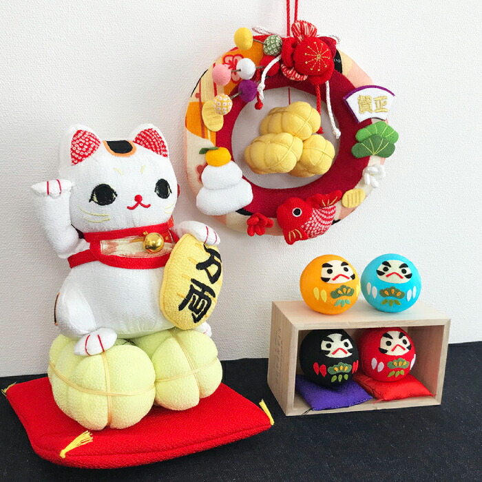楽天市場】招き猫 置物 まねきねこ 正月飾り おしゃれ [猫の日 福背
