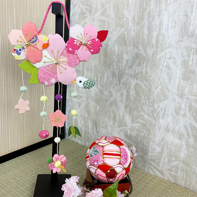 楽天市場】つるし飾り 置物 季節 春 [桜 壁飾り 変わり下げ飾り
