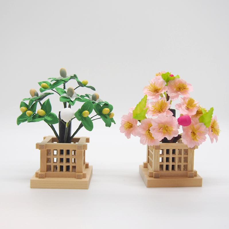 楽天市場】1号春香桜橘（白木井垣）雛道具 飾り花 お道具 単品 雛人形
