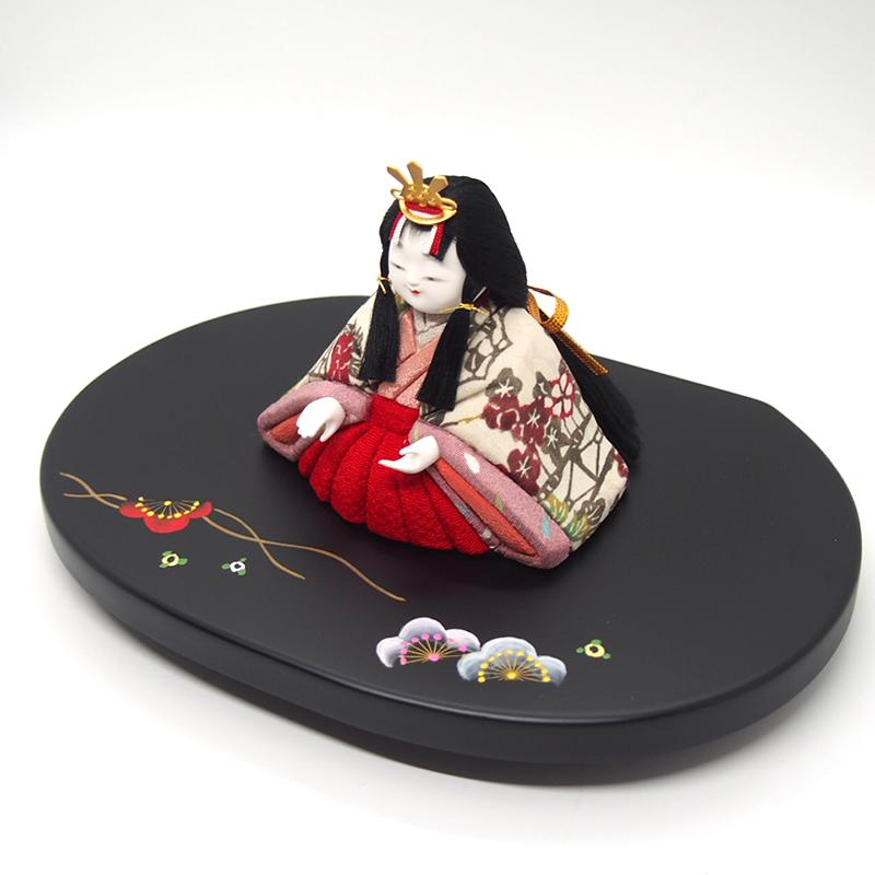 楽天市場】人形台 飾り台 玉台-黒塗梅柄（大）雛道具 和小物