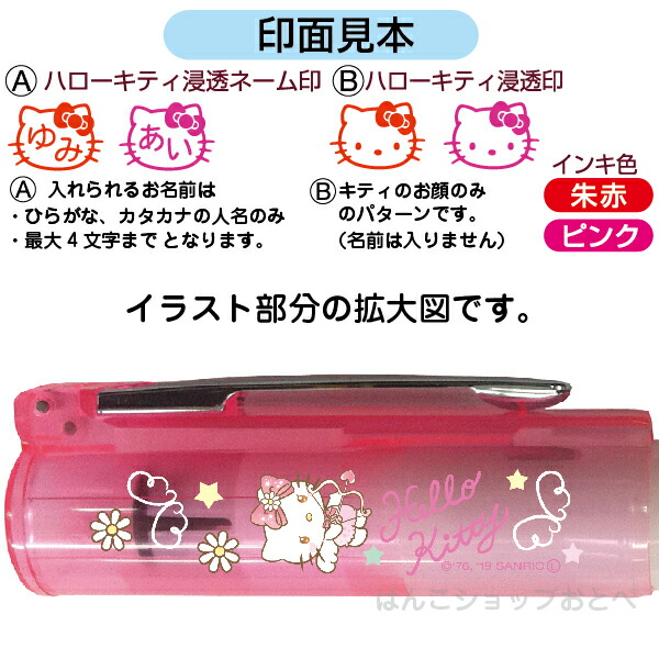 楽天市場】キティの顔枠ネームペン ハローキティ スタンペン4Fキャップ
