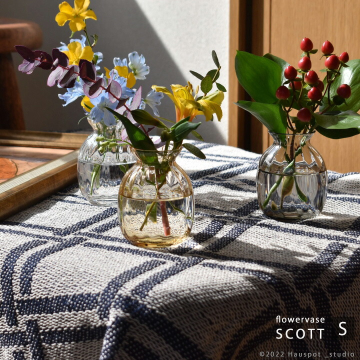 楽天市場】花瓶 ストライプデザイン おしゃれ カラーガラス Sサイズ