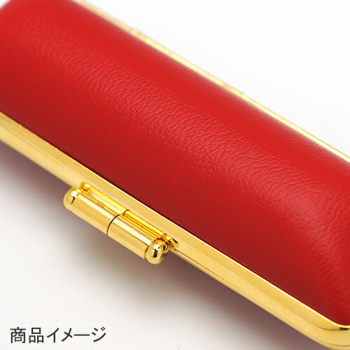 楽天市場】印鑑ケース【赤-金枠】16.5mm-18mm用（朱肉付き) 内側：朱竹