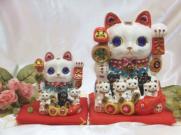 楽天市場】招き猫 デコレーション キラキラ 置物 おしゃれ かわいい