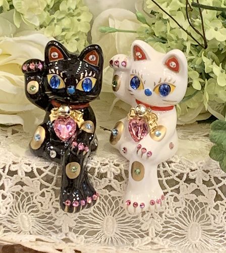 楽天市場】招き猫 デコレーション キラキラ 置物 おしゃれ かわいい