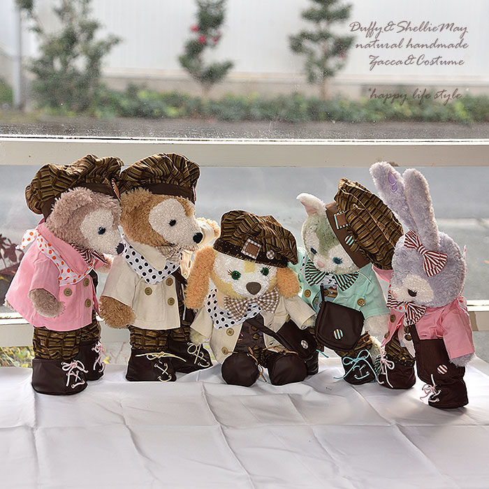 楽天市場】ダッフィーシェリーメイコスチューム・Sサイズ43cm☆豪華5体