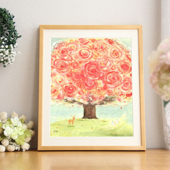 楽天市場】絵画 壁掛け インテリア 絵 花の木 「いのちの樹」 風景