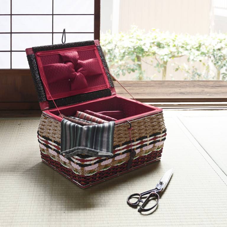 楽天市場】国産手編みの裁縫箱 ソーイングバスケット 日本製