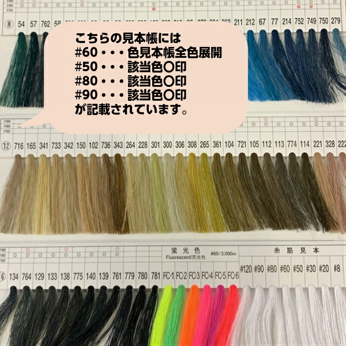 楽天市場】ミシン糸 見本帳 キングスパン カラーサンプル帳 417色展開