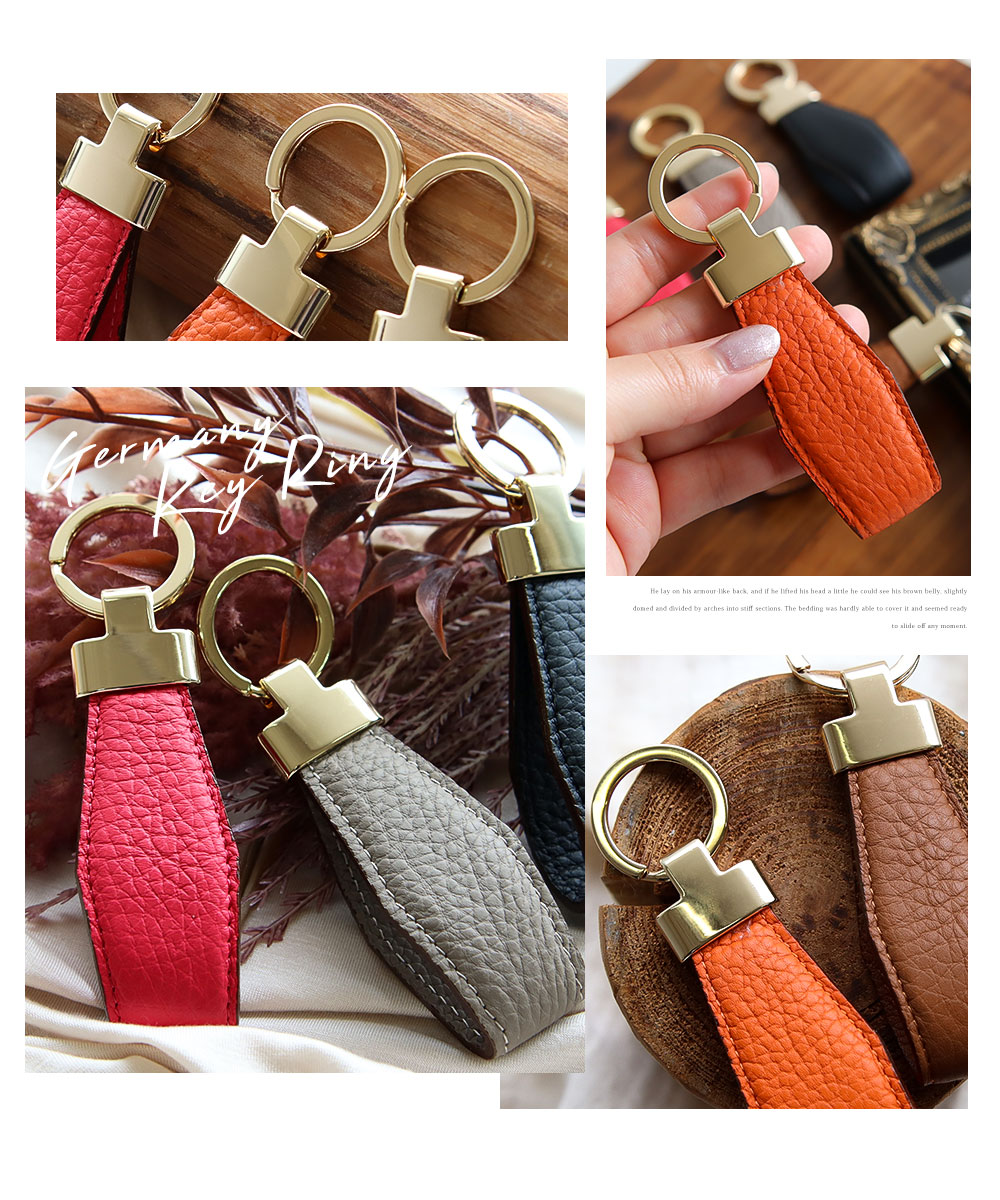 楽天市場】キーホルダー 革 ストラップ型 レザー 本革 革小物