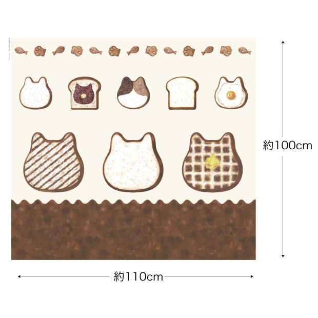 楽天市場】【限定SALE】猫食パン パネル生地 ANIMAL BREAD 約110cm
